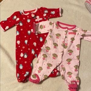Set of 2, footie pajamas